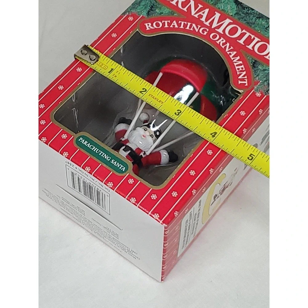 Vntg. 1989 Noma OrnaMotion Parachuting Santa‎ Rotating Ornament #1295648 (#2347)